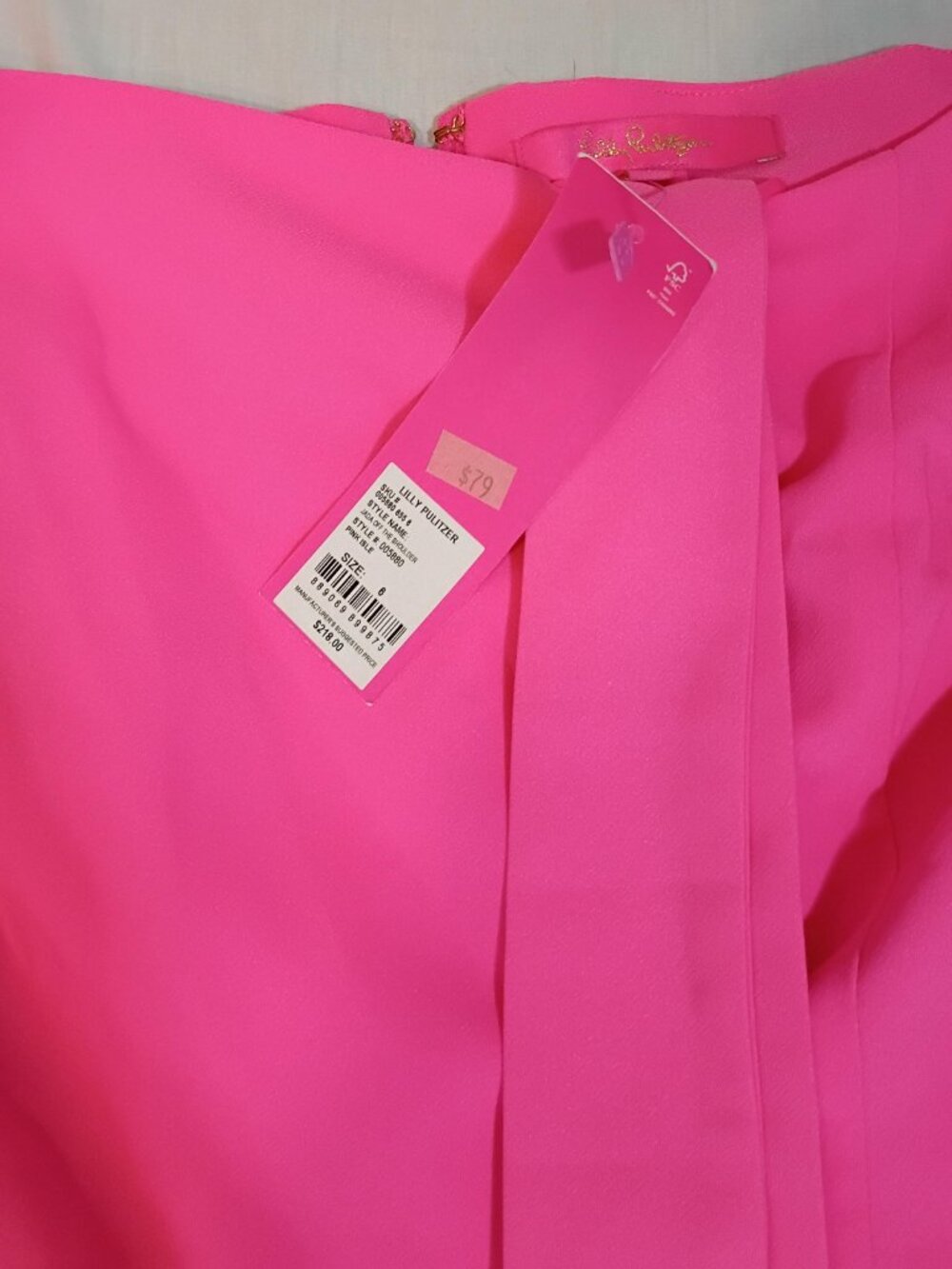 Lilly Pulitzer/Jumpsuit/Womens 6/Pink Isle Jada Off Shoulder Resort Vacation Chi - Picture 4 of 8